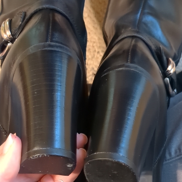 Franco Sarto Knee-High Black Boots - Picture 5 of 8